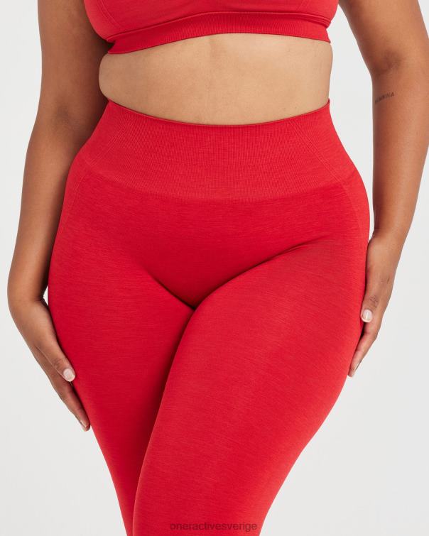 Kläder kryddig röd 4B04643 enkel sömlös leggings 3 Oner Active