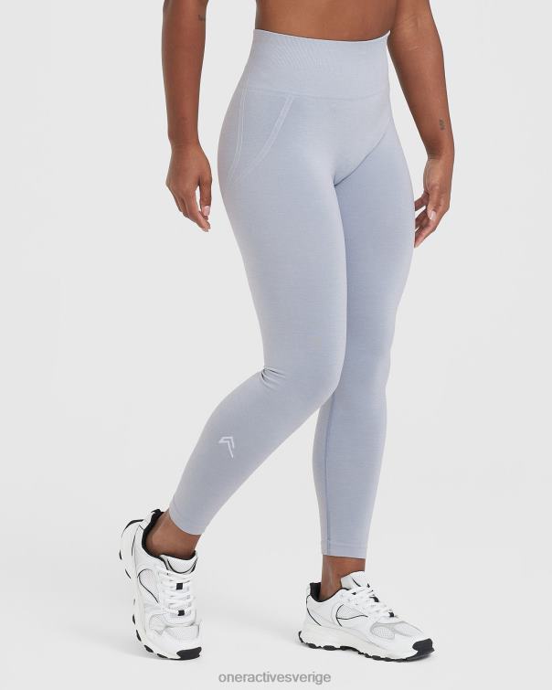 Kläder metallgrå 4B0461 lätta sömlösa leggings 1 Oner Active