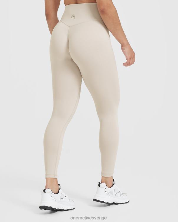 Kläder sand 4B04639 tidlösa leggings med hög midja Oner Active
