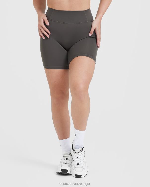 Kläder djup taupe 4B046270 tidlösa shorts med hög midja Oner Active
