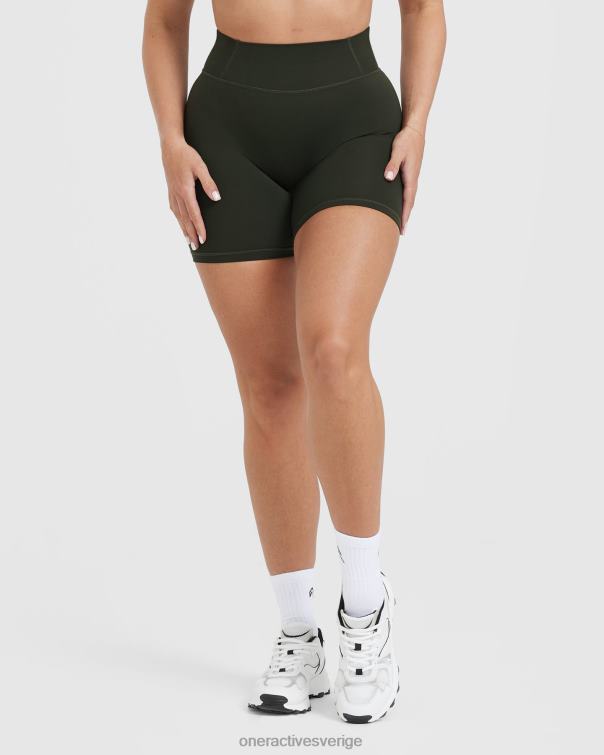 Kläder kaki 4B046309 tidlösa shorts med hög midja Oner Active