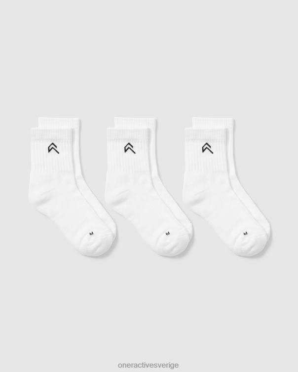 Tillbehör vit 4B046656 mid crew strumpor 3-pack Oner Active