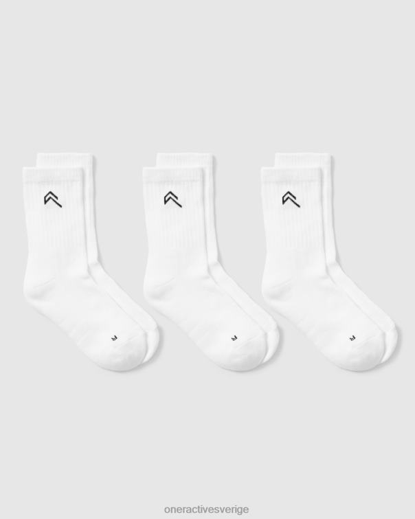 Tillbehör vit svart 4B046658 besättningsstrumpor 3-pack Oner Active