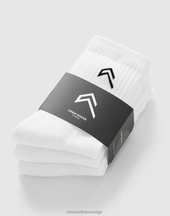 Tillbehör vit svart 4B046658 besättningsstrumpor 3-pack Oner Active